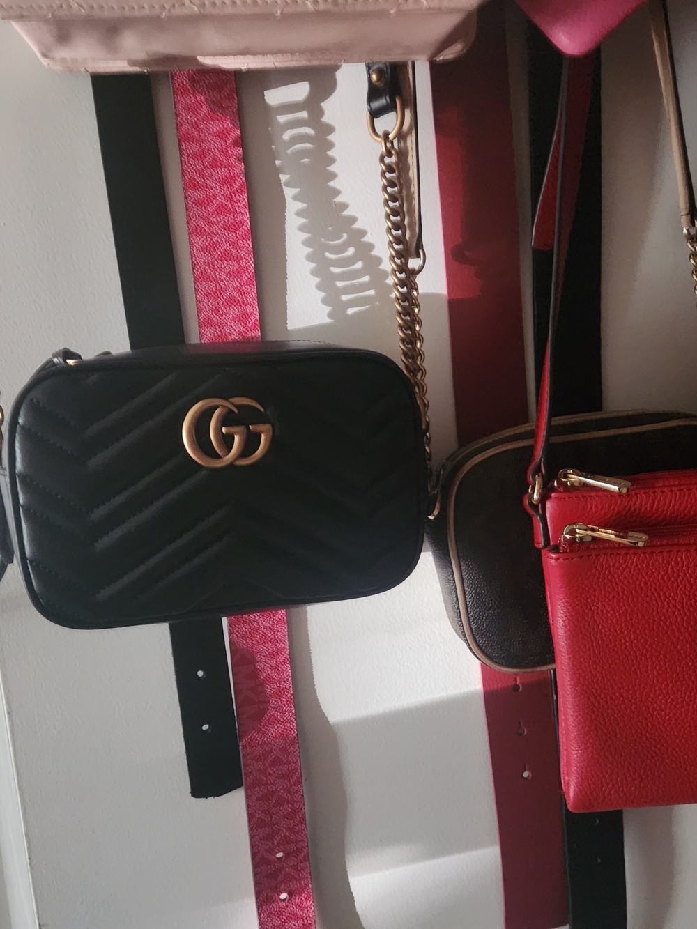Black Quilted Leather Crossbody with Matching Sandals